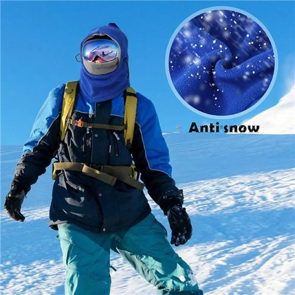 3 Pcs Men's Ski Mask Windproof Ski Hoodie Winter Face Covering Neck Gaiter